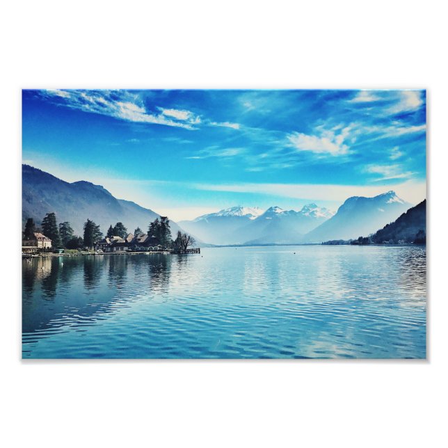 Sjö Annecy - Baie de Talloires Print Fototryck (Framsidan)