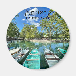 Sjö Annecy, Haute-Savoie Round Magnet