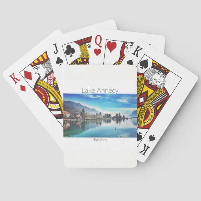 Sjö Annecy - Talloires som leker kort Casinokort (Baksidan)