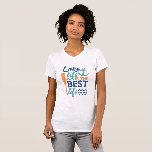 Sjö är det bästa livet t shirt (Hel framsida)