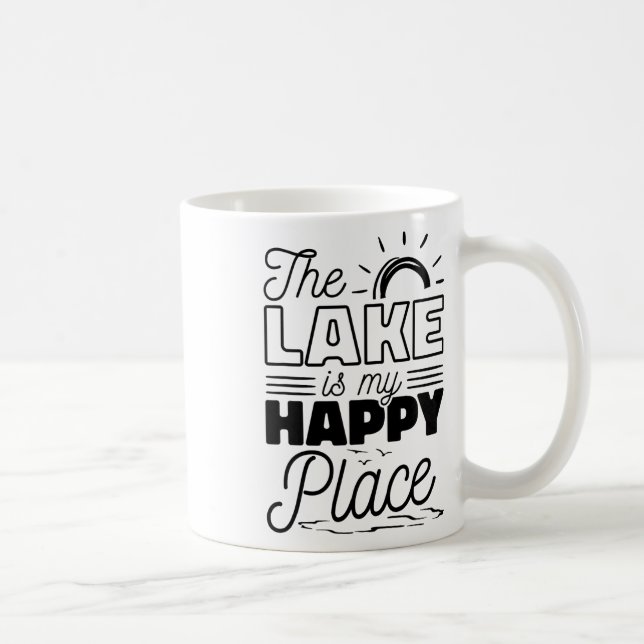 Sjö är min Lycklig Ställe Kaffemugg (Höger)