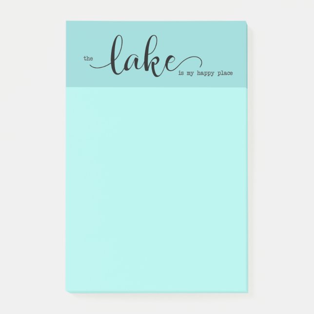sjö är min lycklig ställe post-it block (Framsida)