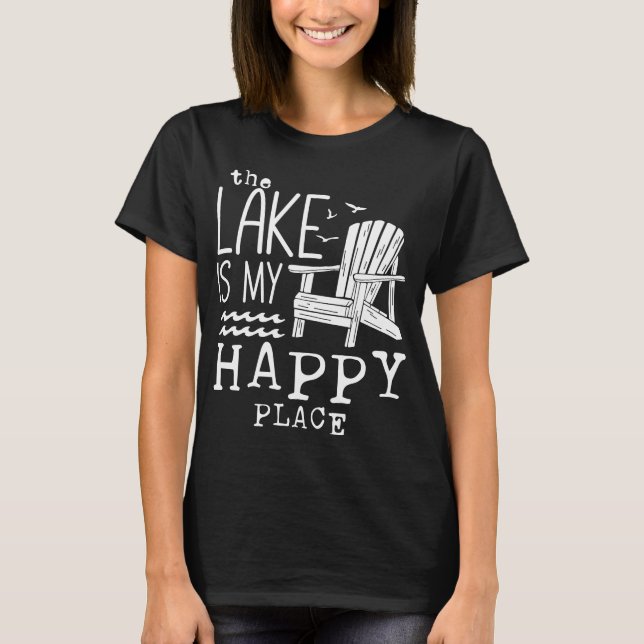 Sjö är min Lycklig Ställe T Shirt (Framsida)