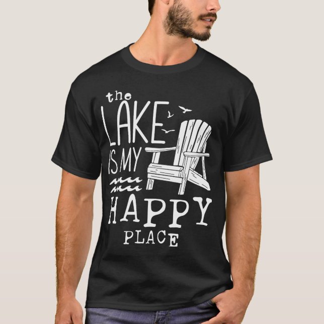 Sjö är min Lycklig Ställe T Shirt (Framsida)