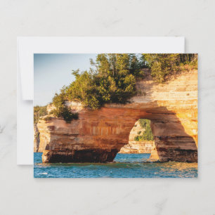 Sjö Arch, PIctured Sten National Lakeshore, MI Vykort