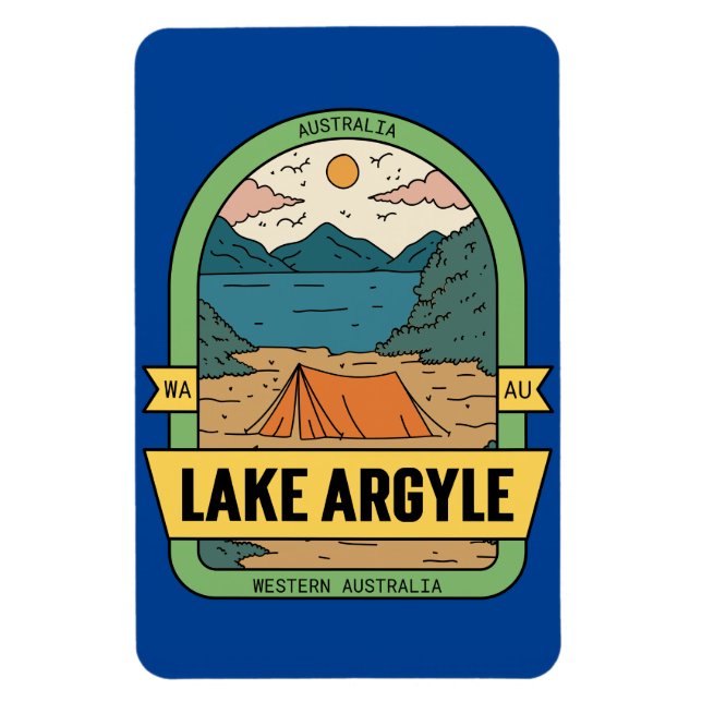 Sjö Argyle Westerna Australien Magnet (Vertikal)