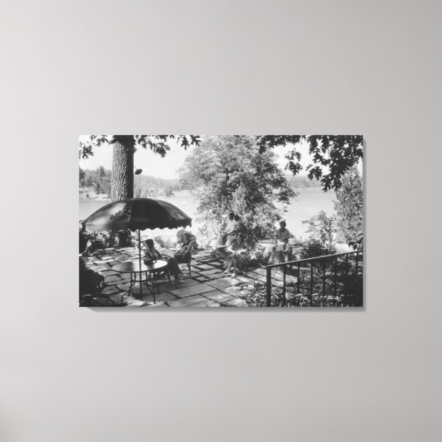 Sjö Arrowhad, California Lodge View & Terrace Canvastryck (Framsida)