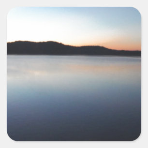 Sjö Arrowhad sunset Fyrkantigt Klistermärke