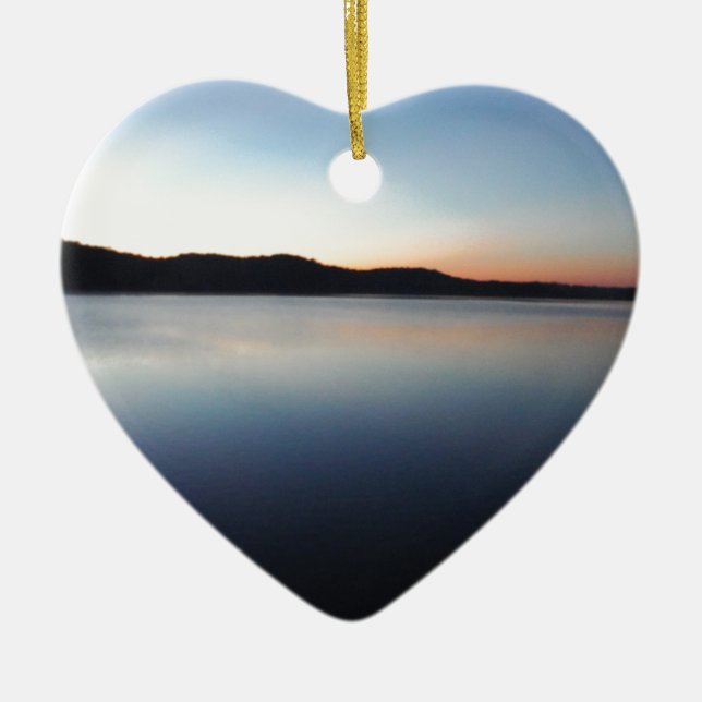 Sjö Arrowhad sunset Julgransprydnad Keramik (Framsidan)