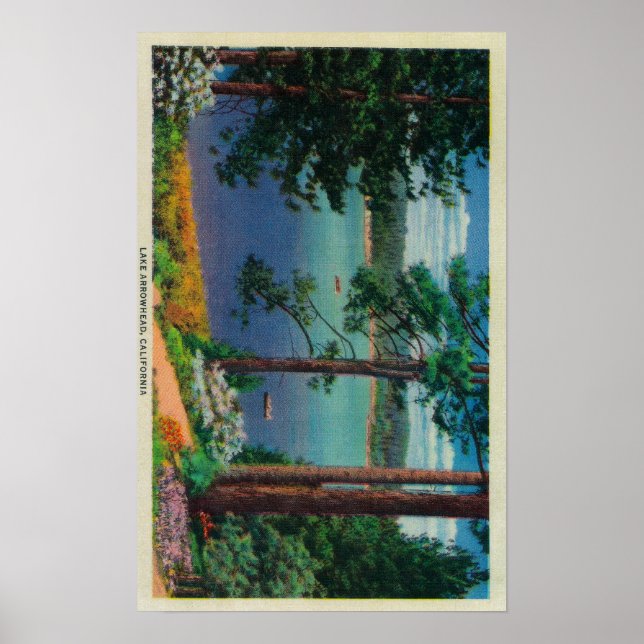 Sjö Arrowhad ViewLake Arrowhad, CA 2 Poster (Framsidan)