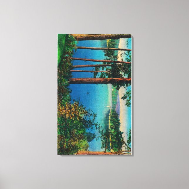 Sjö Arrowhad ViewLake Arrowhad, CA Canvastryck (Framsida)