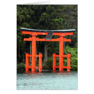 sjö ashi torii hälsningskort