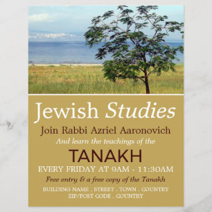 Sjö av Galilee, Israel, judendom, judiska studier Reklamblad