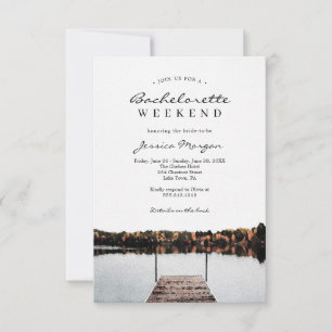 Sjö Bachelorette Party Helg Itinerary Inbjudan