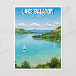 Sjö Balaton Hungary Travel Vykort