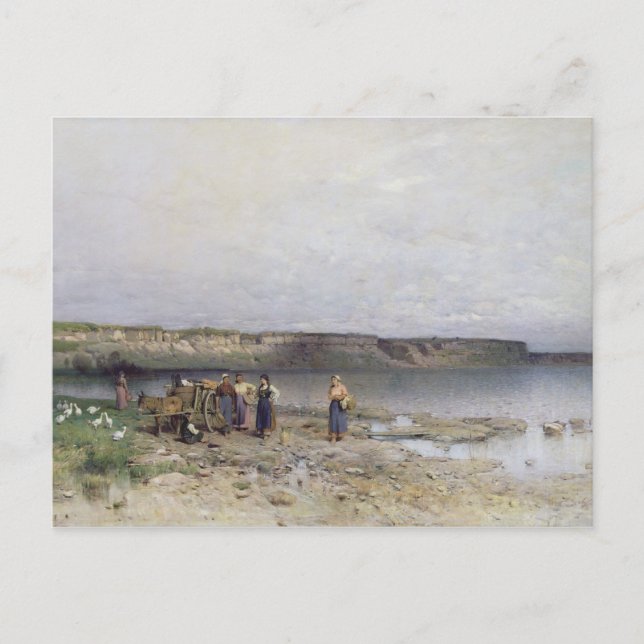 Sjö Balaton med Akarattyasjön, 1885 Vykort (Framsida)