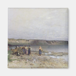 Sjö Balaton med kusten av Akarattya, 1885 Magnet