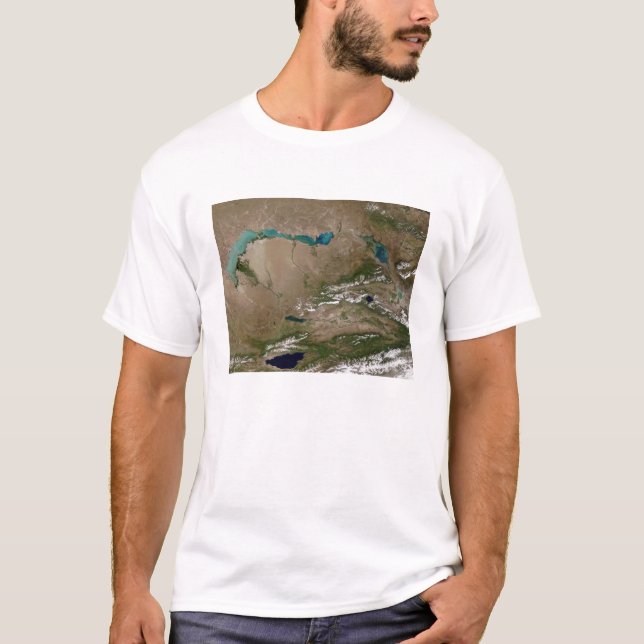 Sjö Balkhash i östra Kazakstan T Shirt (Framsida)