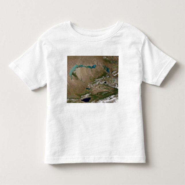 Sjö Balkhash i östra Kazakstan Tee Shirt (Framsida)