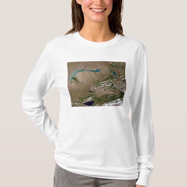 Sjö Balkhash i östra Kazakstan Tee Shirt (Framsida)