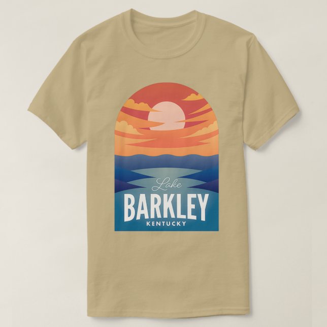 Sjö Barkley KY Retro Sunset T Shirt (Design framsida)