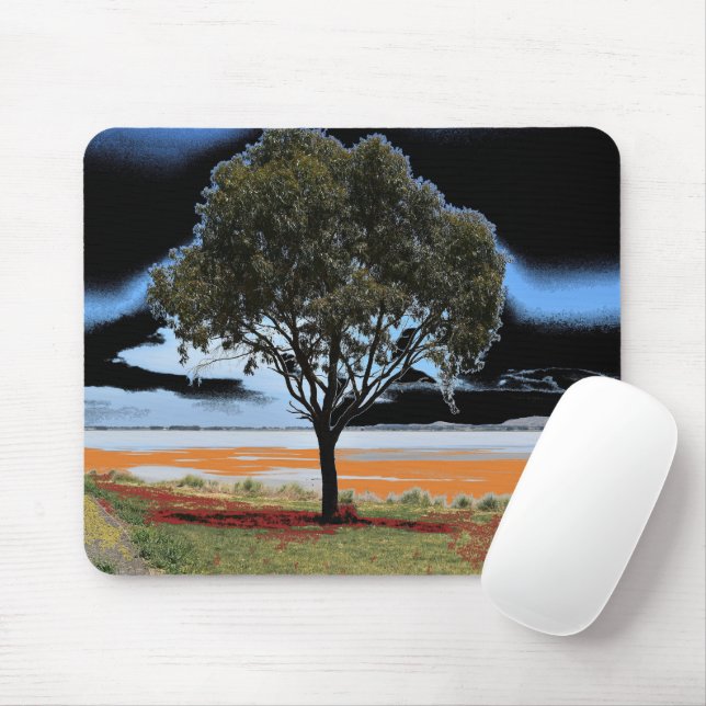 Sjö Beeac Solo Träd Mouse Pad Musmatta (Med mus)