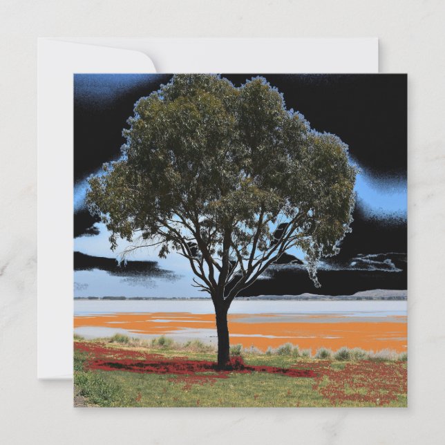 Sjö Beeac Solo Träd-platta kort (Framsida)