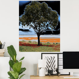 Sjö Beeac Solo Träd Poster