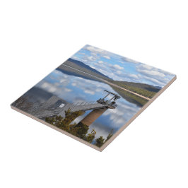 Sjö Bellfield Clouds på stilla Vatten Kakelplatta