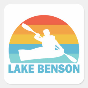 Sjö Benson North Carolina Kayak Fyrkantigt Klistermärke