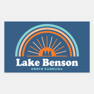 Sjö Benson North Carolina Rainbow Rektangulärt Klistermärke