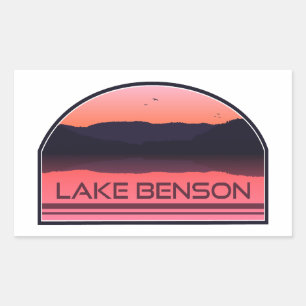 Sjö Benson North Carolina Red Sunrise Rektangulärt Klistermärke