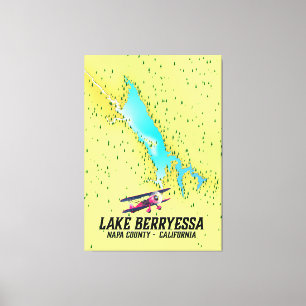 sjö berryessa Napa County, Kalifornien Canvastryck