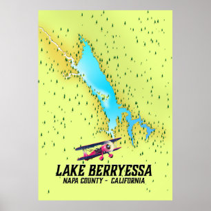 sjö berryessa Napa County, Kalifornien Poster