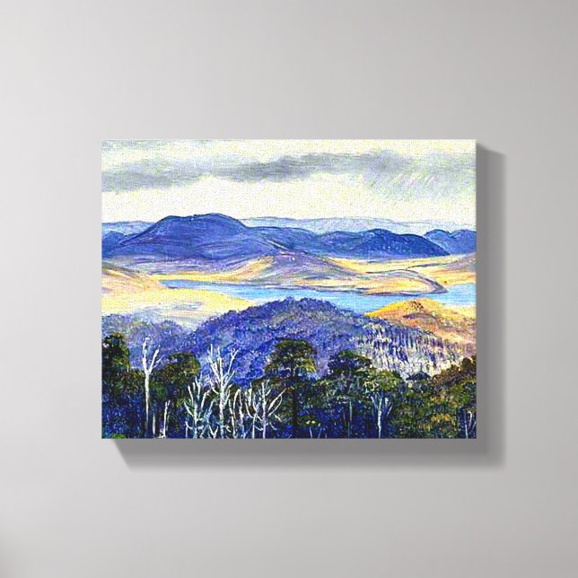 Sjö Biwa, Japan, berömd-konst Canvastryck (Framsida)