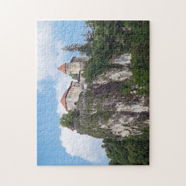 Sjö Bled Castle, Bled, Slovenien Pussel (Vertikal)