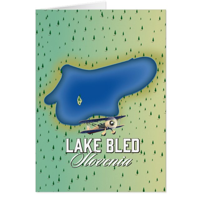 Sjö Bled Slovenien Hälsningskort (Framsidan)