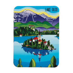 Sjö Bled Slovenien Magnet