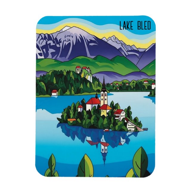 Sjö Bled Slovenien Magnet (Vertikal)