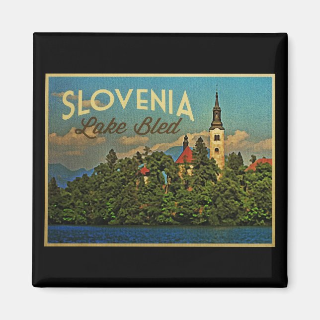Sjö Bled Slovenien Magnet (Framsidan)