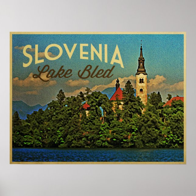 Sjö Bled Slovenien Poster (Framsidan)