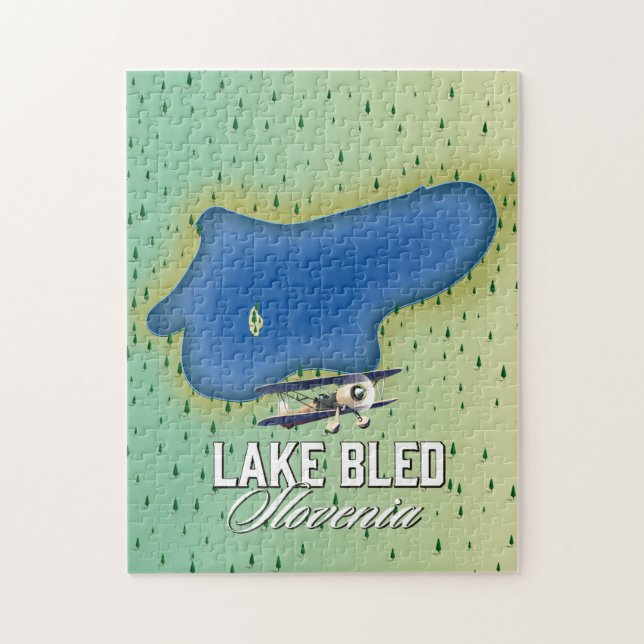 Sjö Bled Slovenien Pussel (Vertikal)