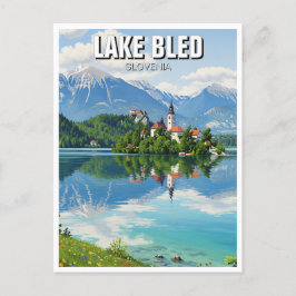 Sjö Bled Slovenien Vykort