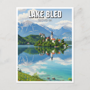 Sjö Bled Slovenien Vykort