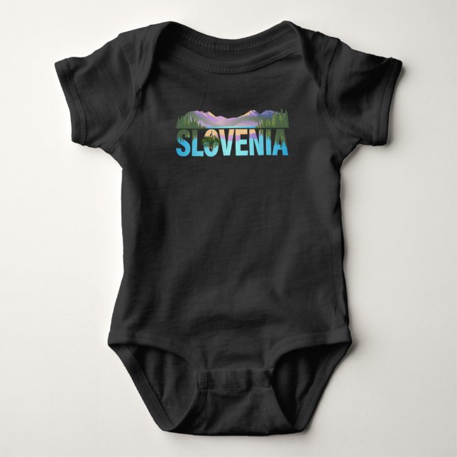 Sjö Bled Slovenska Europa T Shirt (Framsida)