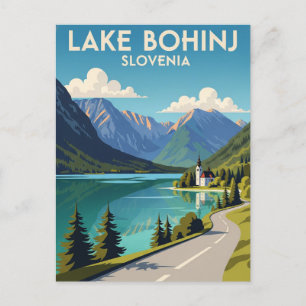 Sjö Bohinj Slovenien Vykort