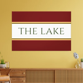 SJÖ Bold Red White Orange Brown Rand Canvastryck