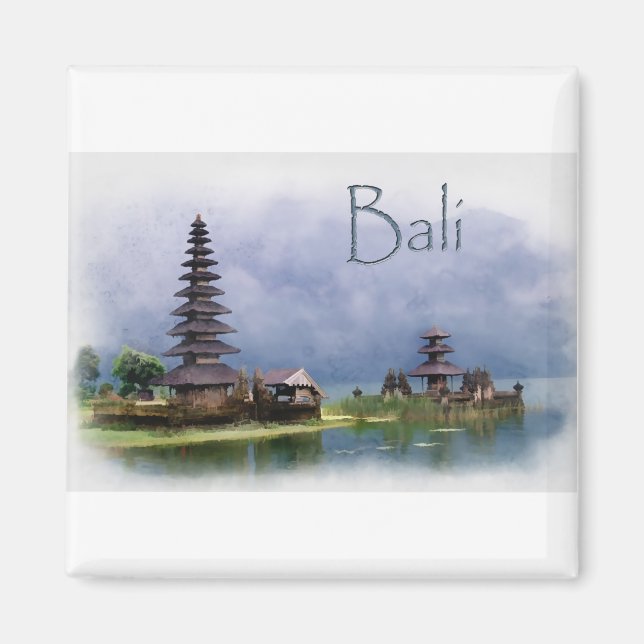 Sjö Bratanan Bali Indonesien Magnet (Framsidan)