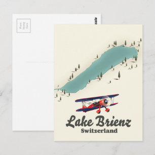 Sjö Brienz Schweiz karta Vykort