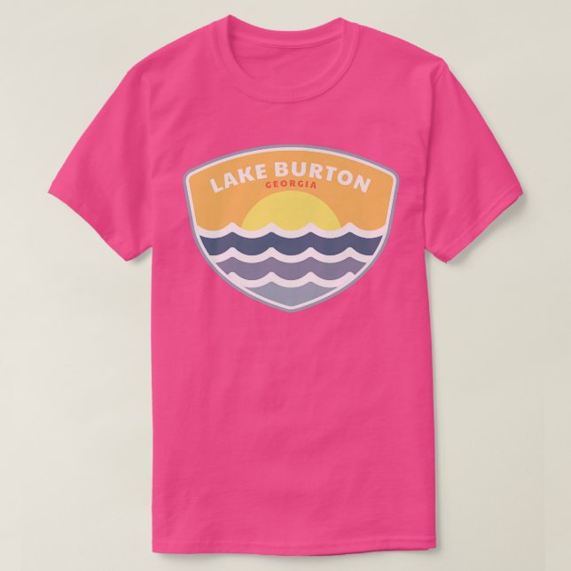 Sjö Burton Georgia GA Sunset Vacation Souvenir Pr T Shirt (Design framsida)